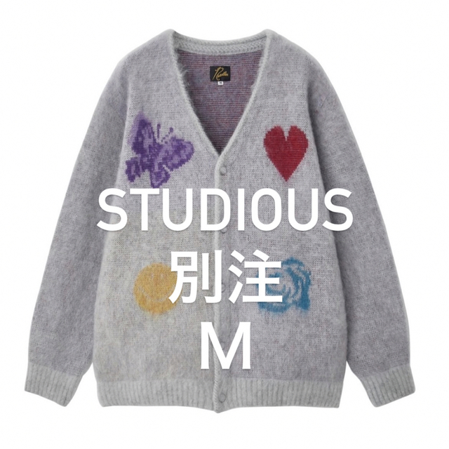 カーディガンNEEDLES 22fw MohairCardigan STUDIOUS別注　Ｍ