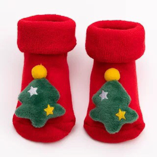 ベビーソックス　赤ちゃん　靴下　クリスマスツリー　クリスマスソックス(靴下/タイツ)