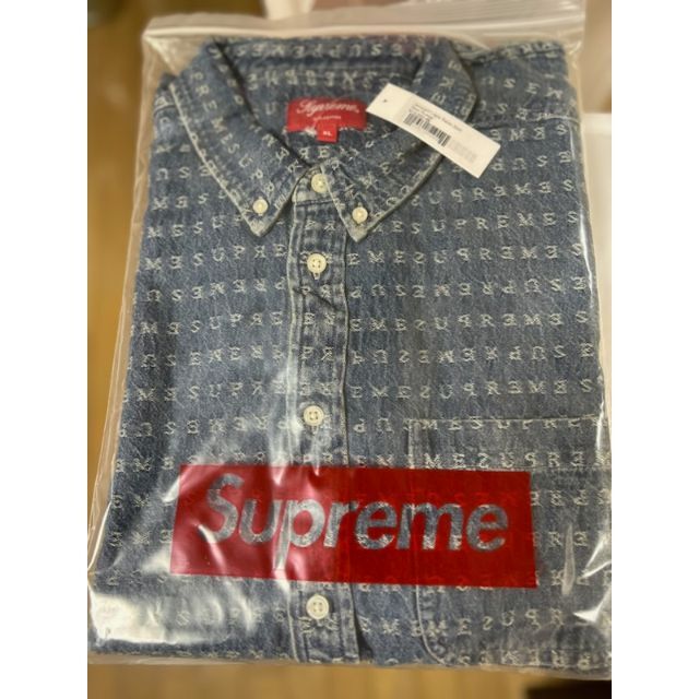 supreme Jacquard Logos Denim Shirt