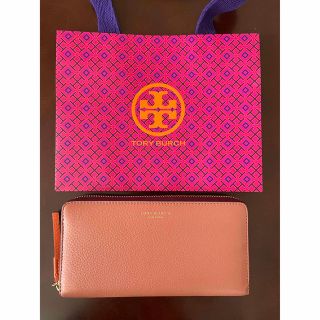 トリーバーチ(Tory Burch)のトリーバーチ　バイカラー　長財布　ピンク　ワイン(財布)