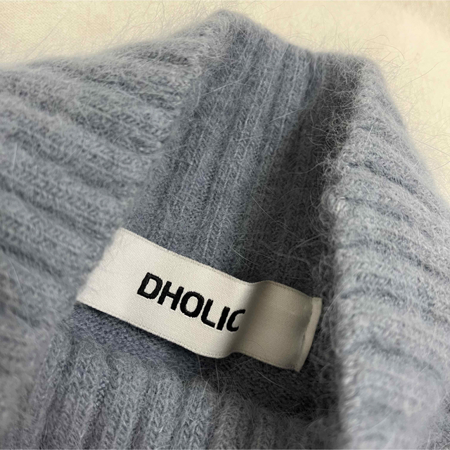 dholic(ディーホリック)のDHOLIC  ニットワンピース　ブルーニット　 レディースのワンピース(ミニワンピース)の商品写真