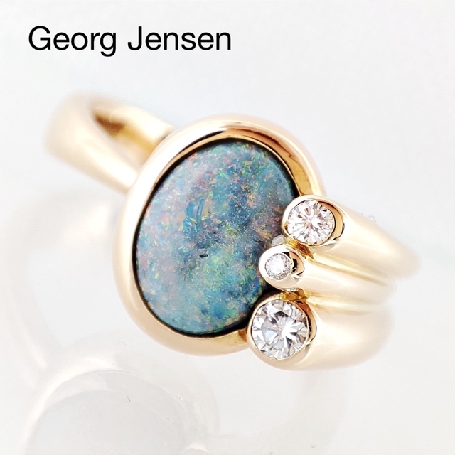 Georg Jensen(ジョージジェンセン)のGeorg Jensen ジョージジェンセン オパール ダイヤ リング ジュウル レディースのアクセサリー(リング(指輪))の商品写真