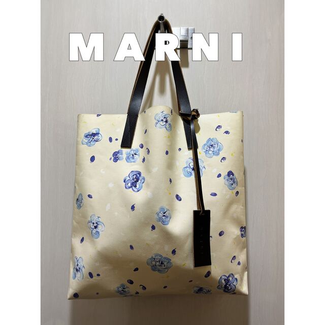 時間指定不可】 MARNI マルニ PVCトートバッグ 花柄