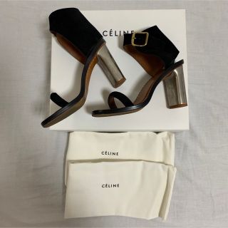 希少】CELINE セリーヌ バンバン チャンキー メタヒール サンダル-
