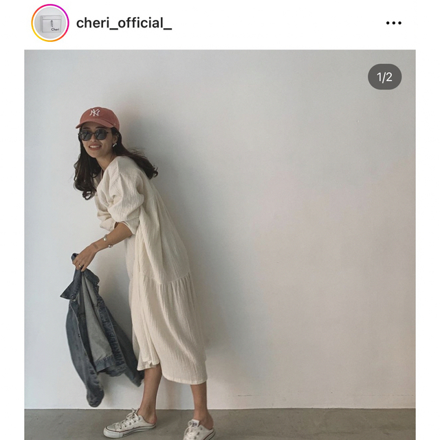 room306 CONTEMPORARY(ルームサンマルロクコンテンポラリー)の最終値下げ インスタ大人気完売品　CHERI シェリ　フェミニンワンピース レディースのワンピース(ロングワンピース/マキシワンピース)の商品写真