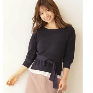 プロポーションボディドレッシング(PROPORTION BODY DRESSING)のシフォンレイヤード　ニット(ニット/セーター)