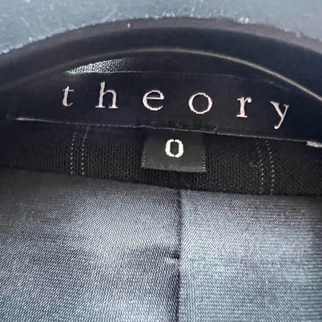 【美品】Theory パンツスーツ セットアップ ブラック ストライプ 0 S