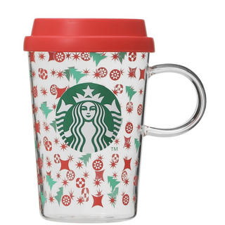 スターバックスコーヒー(Starbucks Coffee)のスターバックス　ホリデー2022耐熱グラスマグRED CUP355ml(グラス/カップ)