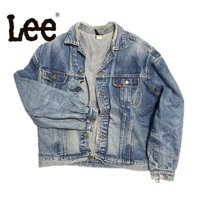 Lee リー デニムジャケット ダメージ加工 ブリーチ