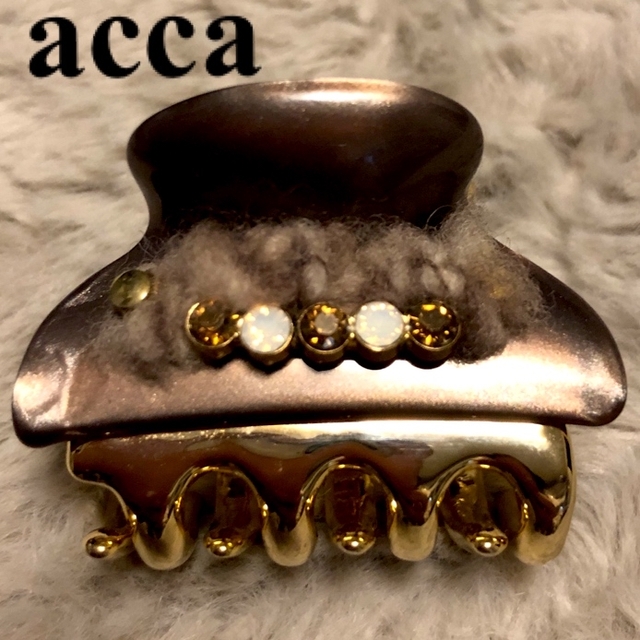 acca - アッカacca 秋冬に♡ビジュー＆フンワリ羊毛♡ヘアクリップ