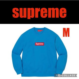 シュプリーム(Supreme)のブルー　supreme Box Logo Crewneck(スウェット)