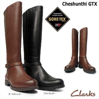 クラークス(Clarks)の未使用　Clarks　クラークス　GTX 　ロングブーツ　22.5cm(ブーツ)