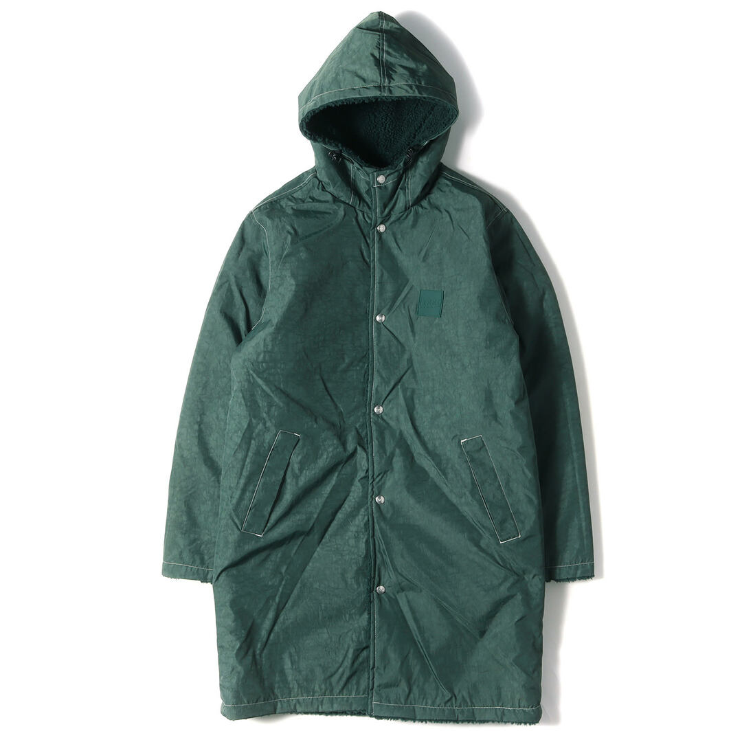 LQQK STUDIO ルックスタジオ コート リバーシブル フリース ボア ロングコート スタジアム パーカー Reversible Stadium Bully Parka 19SS グリーン M アウター ジャケット ブルゾン 【メンズ】【美品】