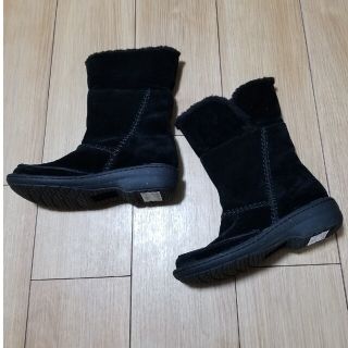 クラークス(Clarks)の未使用　Clarks　クラークス　ムートンブーツ 22cm　2way　ブラック(ブーツ)