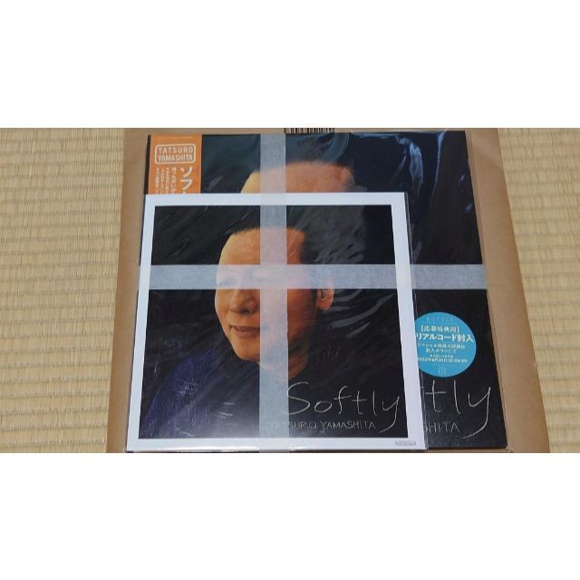 メガジャケ付 LP 山下達郎 Softly 完全生産限定版 レコード