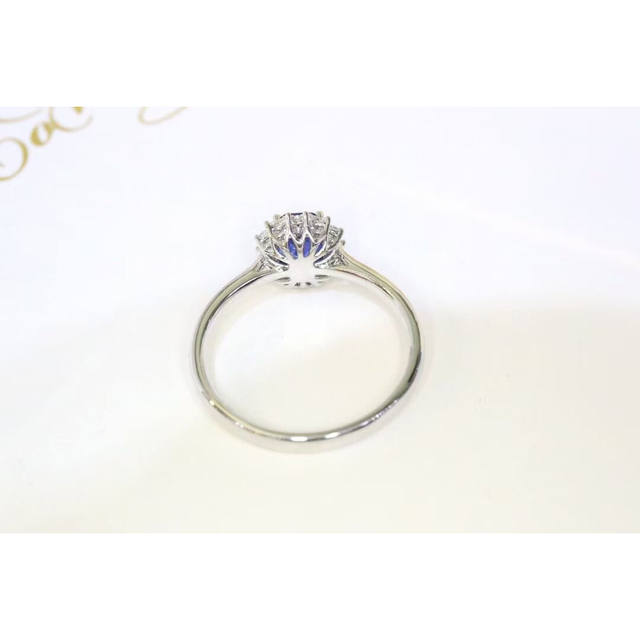 天然 ロイヤルブルーサファイア ダイヤ リング1.05ct k18 f www