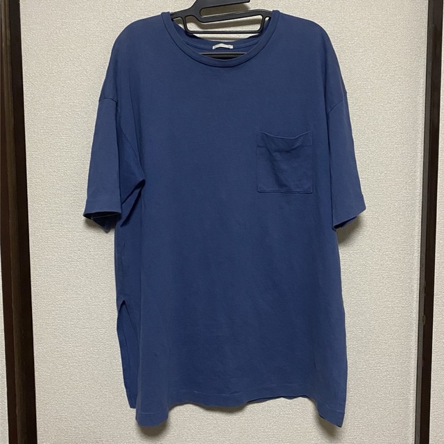 ポケット　Tシャツ　ジーユー　GU トップス　メンズ　　XLサイズ  ネイビー メンズのトップス(Tシャツ/カットソー(半袖/袖なし))の商品写真