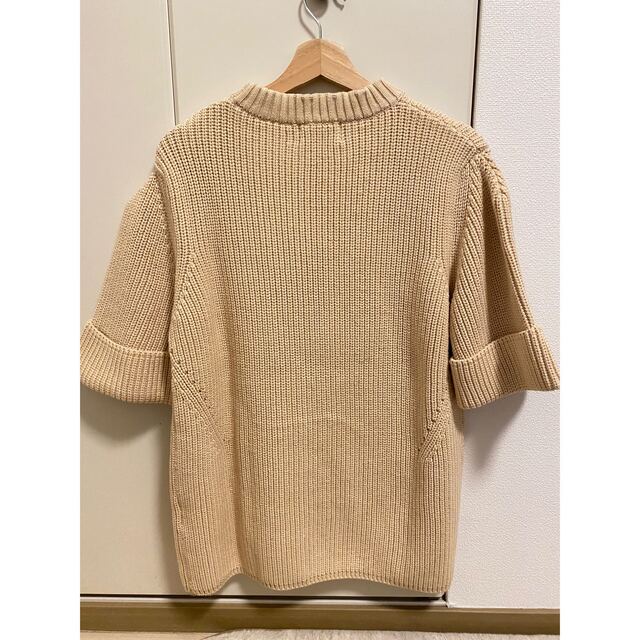 CLANE クラネ 22AW OVER HALF SLEEVE KNIT TOPS ハーフスリーブ ニットトップス アイボリー 1