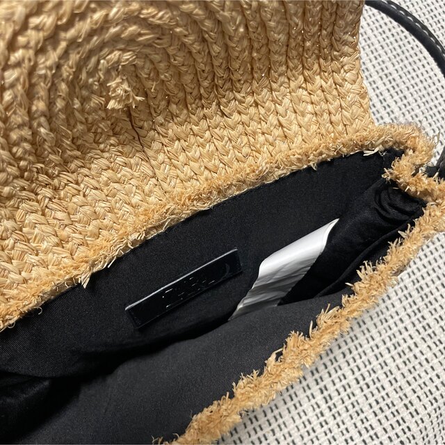 ZARA(ザラ)のZARA麻素材ミニバッグ レディースのバッグ(かごバッグ/ストローバッグ)の商品写真