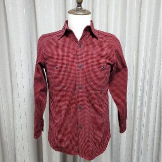 テンダーロイン(TENDERLOIN)のブッチャープロダクツ 千鳥格子シャツ 14 1/2 アットラストTIMEWORN(シャツ)