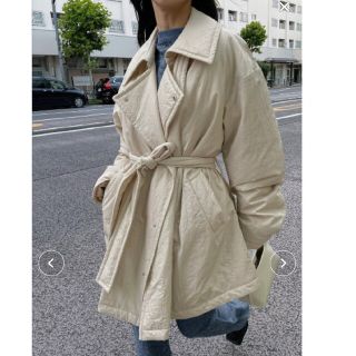 Ameri LADY OVER ECO DOWN COAT ベージュ M