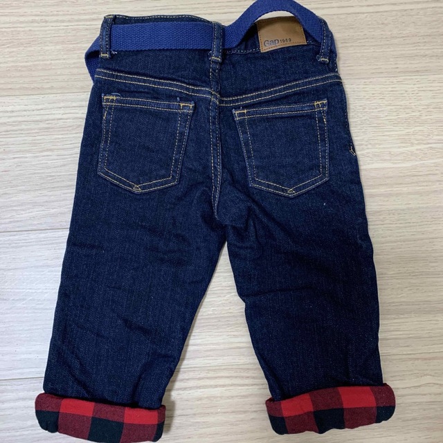 babyGAP(ベビーギャップ)の男の子　baby GAP デニム　チェック　18-24month 90㎝ キッズ/ベビー/マタニティのキッズ服男の子用(90cm~)(パンツ/スパッツ)の商品写真