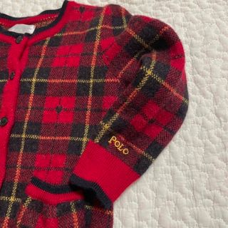 ポロラルフローレン(POLO RALPH LAUREN)の美品　POLO カーディガン　赤(カーディガン/ボレロ)