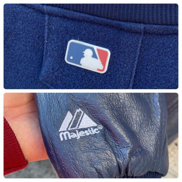 Majestic × MLB 刺繍ワッペン 00's 大きめサイズ スタジャン