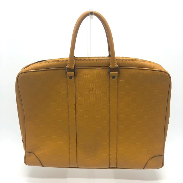 ルイヴィトン LOUIS VUITTON PDV ポルトドキュマン ヴォワヤージュ N41218 アンフィニ ビジネスバッグ ダミエアンフィニレザー  ソラール イエロー系