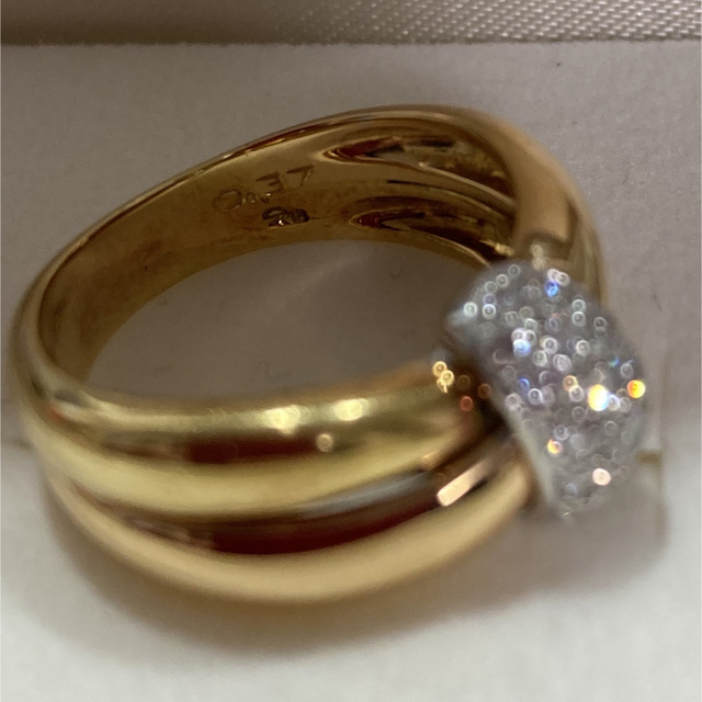 スタージュエリー K18?ダイヤモンドリング 11号0.37ct 約6g