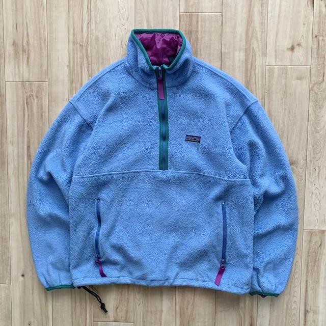 80s USA製 Patagonia グリセード ブルーハーフジップフリース 【良好品