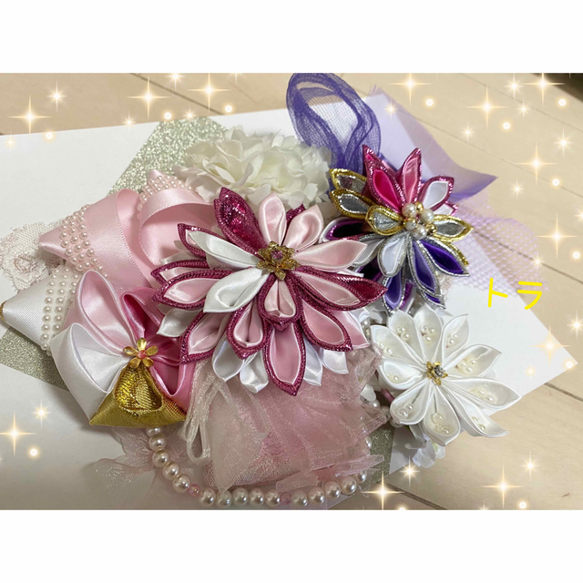 帯締め飾り 帯留め 成人式 振袖 ハンドメイドの通販 by トラ's shop