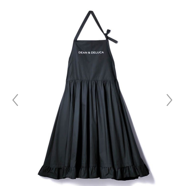 DEAN&DELUCA×BEAMS ギャザーのエプロンドレス ブラック 【2022年製