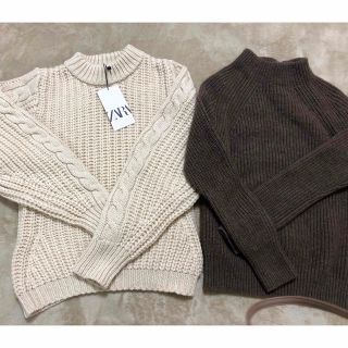 ザラ ZARA ゆったりオーバーサイズ ローゲージニットセーター