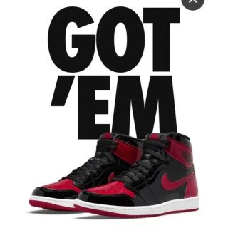 ナイキ(NIKE)のNike GS Air Jordan 1 High OG Patent Bred(スニーカー)