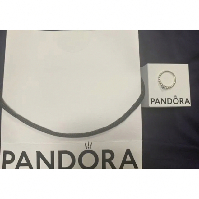 PANDORA(パンドラ)のpandora 指輪　シルバーリング　ショッパー付き レディースのアクセサリー(リング(指輪))の商品写真