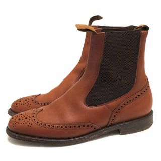 トリッカーズ(Trickers)のトリッカーズ／Tricker's サイドゴアブーツ シューズ 靴 メンズ 男性 男性用レザー 革 本革 ブラウン 茶  M2754 HENRY ヘンリー ウイングチップ レザーソール グッドイヤーウェルト製法(ブーツ)