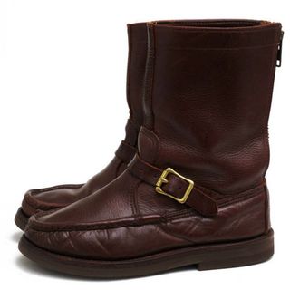 ラッセルモカシン(RUSSELL MOCCASIN)のラッセルモカシン／Russell Moccasin エンジニアブーツ シューズ 靴 メンズ 男性 男性用レザー 革 本革 ダークブラウン 茶 ブラウン  3875 バックジップ モックトゥ(ブーツ)