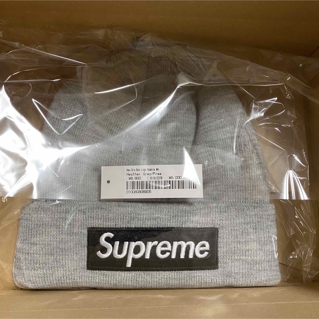 Supreme(シュプリーム)のNew Era Box Logo Beanie Heather Grey メンズの帽子(ニット帽/ビーニー)の商品写真