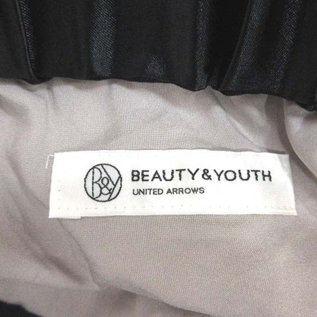 BEAUTY&YOUTH UNITED ARROWS(ビューティアンドユースユナイテッドアローズ)のB&Y ユナイテッドアローズ ベロアスカート タイト ミニ 切替 ベージュ 黒 レディースのスカート(ミニスカート)の商品写真