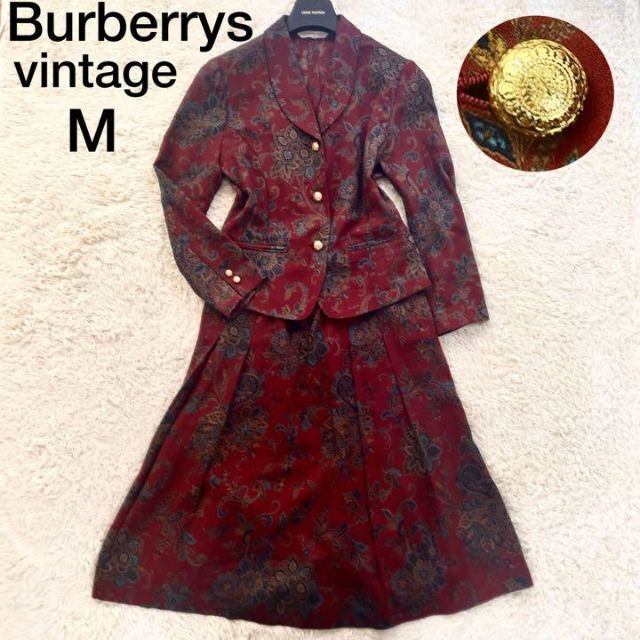 BURBERRY(バーバリー)の極美品✨Burberrys セットアップ 金ボタン ペイズリー フレアスカート レディースのフォーマル/ドレス(スーツ)の商品写真