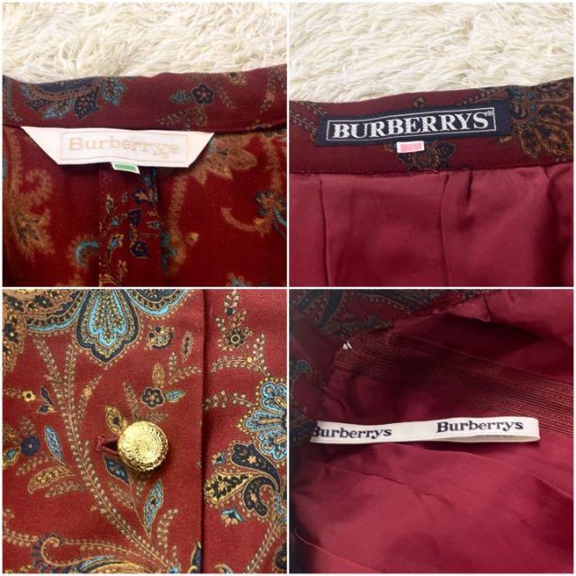 BURBERRY(バーバリー)の極美品✨Burberrys セットアップ 金ボタン ペイズリー フレアスカート レディースのフォーマル/ドレス(スーツ)の商品写真