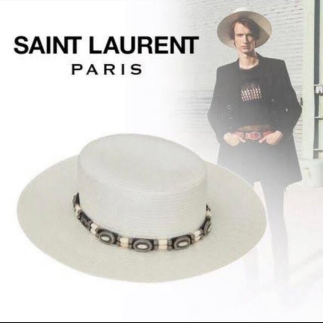 Saint Laurent(サンローラン)の登坂広臣着用 Saint Laurent Paris ウエスタン ハット 白 メンズの帽子(ハット)の商品写真