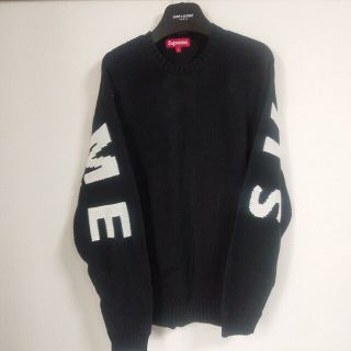 シュプリーム(Supreme)のキムタク着 supreme back logo sweater 黒 L(ニット/セーター)