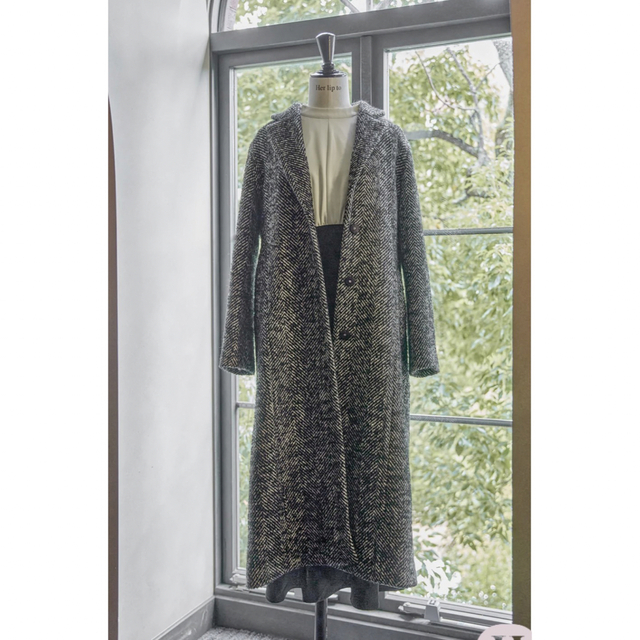 Her lip to(ハーリップトゥ)のHerringbone Wool-Blend Chester Coat レディースのジャケット/アウター(ロングコート)の商品写真