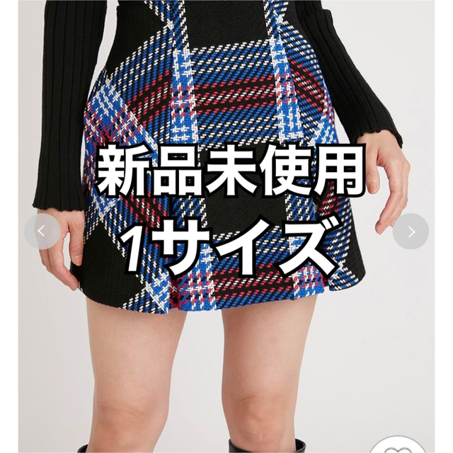 超ポイント祭?期間限定】 SNIDEL ロービングチェックミニスカート IVR