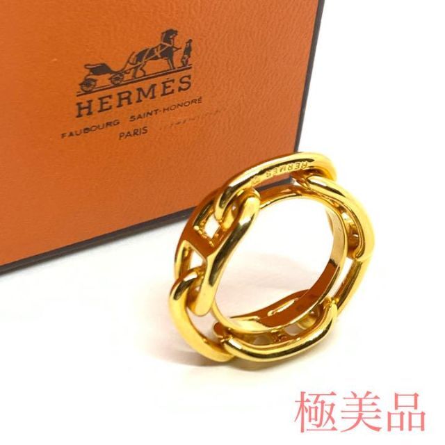 Hermes - ☆極美品☆HERMES シェーヌダンクル スカーフリング(ゴールド ...