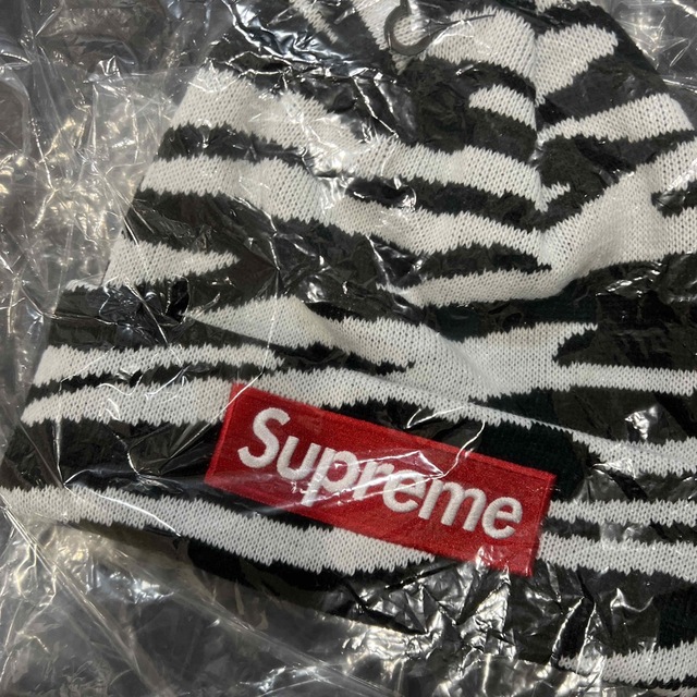 supreme new era box logo beanie zebra