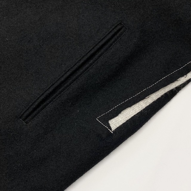 Y's - Y's 19AW メルトン 切替デザイン チェスターコート 黒2の通販 by