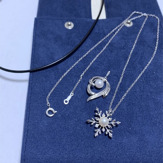 MIKIMOTO(ミキモト)のミキモト 雪の結晶ネックレス ペンダント 2点セット レディースのアクセサリー(ネックレス)の商品写真